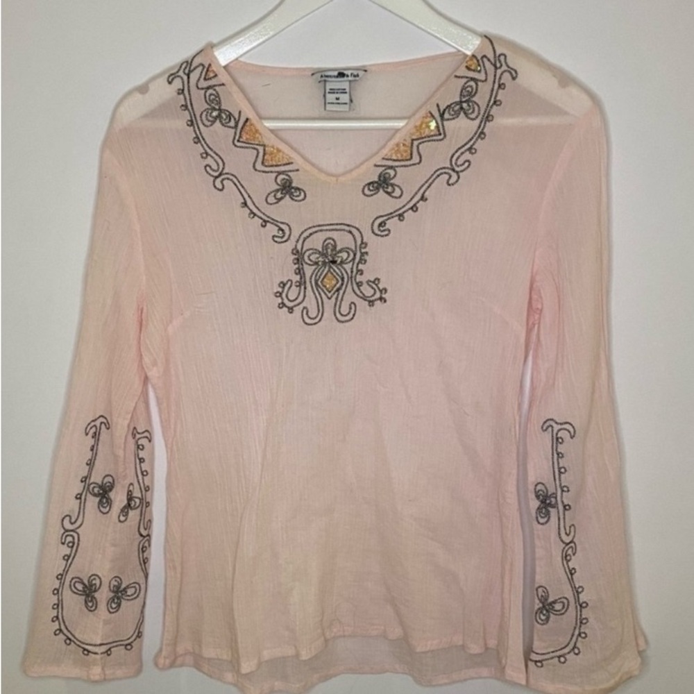 Aeropostale Pink Beaded Blouse